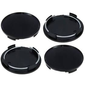 Autut Cs201809n Center Caps 63mm Wheel Rim Hub Outer Inner 60mm Black With Ring