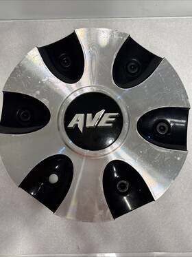 Ave M-705bk01 Wheel Center Cap Part # Black And Silver Machined Metal Cover