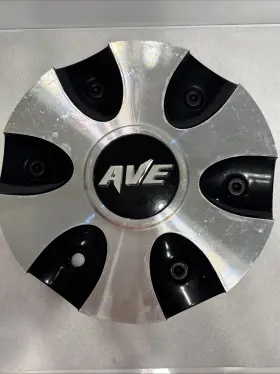 M-705bk01 Ave Wheel Center Cap Part # Black And Silver Machined Metal Cover M-705bk01 Ave Wheel Center Cap Part # Black And Silver Machined Metal Cover