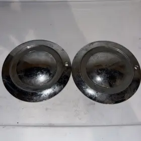 98-1297 Awc 6 3/4 Racing Wheels Chrome Custom Wheel Rim Center Cap # Set 2