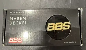 P5624173 Bbs Wheel Center Caps 70mm Genuine Emblem Black Gold Set Of 4pcs New