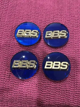 56.24.2012 Bbs P5624203 Wheel Center Caps 56mm Emblem Blue Gold 3d Logo Set 4pcs Genuine