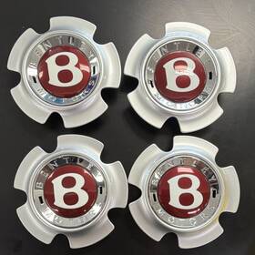 Bentley 3wo601171ab Wheel Center Caps Oem With Logo Set Of 4 Used