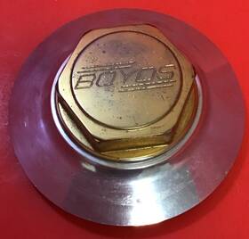 Boyds 678421 One Used Wheels Gold And Machined #678421 Wheel Rim Center Cap /15966