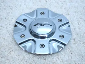 195-cap Boz Wheels Custom Wheel Chrome Bolt On Center Cap #2d-5