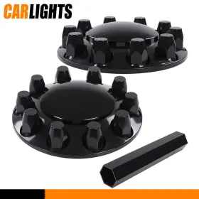 C-02etn0009abb Carlights Pair Front Glossy 33mm Nut Covers Wheel Hub Axle Semi Black Plastic Abs C-02etn0009abb Carlights Pair Front Glossy 33mm Nut Covers Wheel Hub Axle Semi Black Plastic Abs