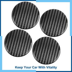 Carpopart 726215637199 Universal Pack 4 60mm Car Emblem Wheel Rim Center Hub Cap Sticker Clear Resin