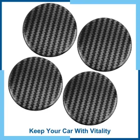 Carpopart 726215637199 Universal Pack 4 60mm Car Emblem Wheel Rim Center Hub Cap Sticker Clear Resin