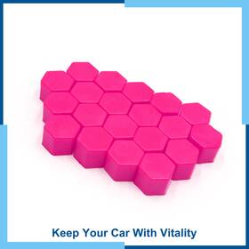 Carpopart 731618744122 Universal Pack 20 19mm Car Vehicle Wheel Tyre Hub Screw Bolt Nut Cap Covers