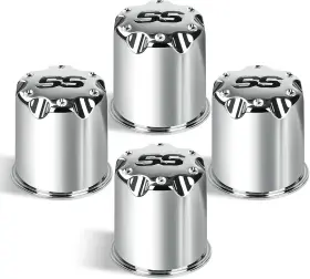Ct-ez-0013-1 Cartclan Golf Cart Ss Wheel Center Cap Cover Fits 2.65 Inch Dia Bore Rim Chrome Plas