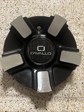 C-5493-1 Cavallo Wheels Black / Silver Custom Wheel Center Cap 1