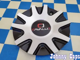 C275l175a Cavallo Wheels # . Black And Silver Metal Wheel Center Cap 55 Qty. 1