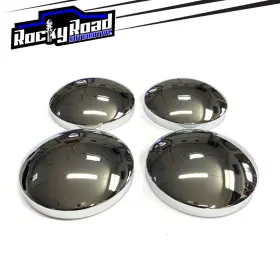 Cbm8 Cci Chrome 9 Inch Baby Moon Center Wheel Hub Caps Set Of 4 Universal Classic Steel