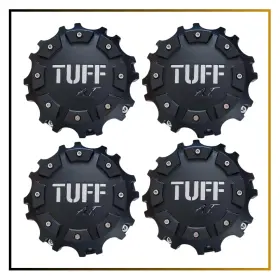 C6119-6cb3 Cegakmqs C6119-6 4pcs Tuff Wheel Center Hub Caps Covers Black C6119-6cap