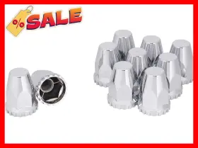 C61k10064t10 Chdt66 33 Mm Chrome Lug Nut Covers For Semi Trucks - Flanged C61k10064t10 Chdt66 33 Mm Chrome Lug Nut Covers For Semi Trucks - Flanged