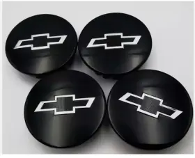 23115617 Chevrolet Set Of 4 Black With Logo 68mm Wheel Center Caps For