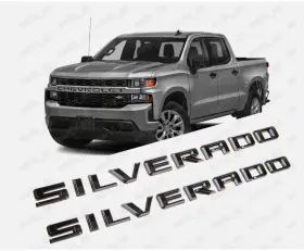 23400375 Chevrolet 19-24 Silverado 1500 Door Fender Letter Logo Emblem Badge Z71 Lt Ltz Gloss Black