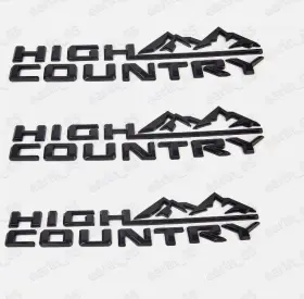 84161243 Chevrolet 3pcs High Country Emblem Fender Door Tailgate Badge For Silverado Gloss Black 84161243 Chevrolet 3pcs High Country Emblem Fender Door Tailgate Badge For Silverado Gloss Black
