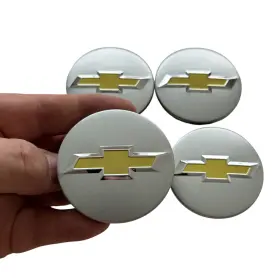 9597550 Chevrolet Set Of 4 Silver Chevy Wheel Center Caps For Malibu Impala Equinox Rim Fit