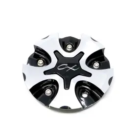 Cap-818mb Chrome Xpressions / 818mb Chaos Machined Black Bolt On Center Cap