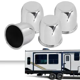 Cnnell0720-118 Cnnell Fit For 3.18 Inch Rims Center Bore Trailer Rim 4 Silver Push Through Caps New