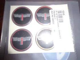 103145 Corvette Central 4 Emblems Stickers 78-87 Victory Bird Size 1 3/4 Or For Spinner
