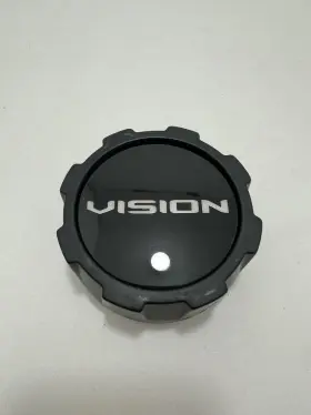 C-722-4 Custom Vision Wheels Center Cap Rim Aftermarket Black Hub Cover