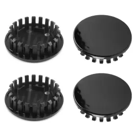 20214675bkx4-df Dewflew 4pcs Wheel Center Caps For Cadillac Chevy Buick 66.8mm Outer 55mm Inner Hub