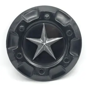 Er035-s66 Dfd Wheels Er035-s6 Gloss Black And Chrome Star Snap In Center Cap Piece 4.63 Inch Od