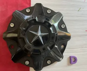 Er038 Dfd Wheels #d 1 Gloss Black With Chrome Star Wheel Center Cap Er038 Dfd Wheels #d 1 Gloss Black With Chrome Star Wheel Center Cap