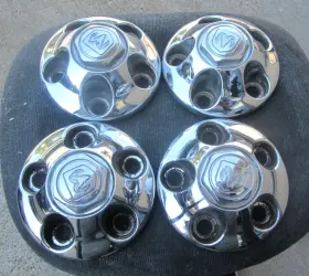 2104a Dodge 1500 Pickup Center Caps Hubcaps 1998 99 3 Spoke Polish Wheels Rims
