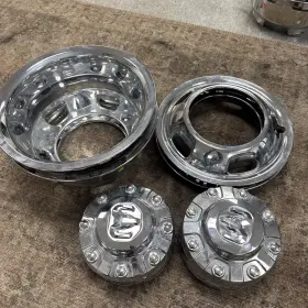 62497b-center Dodge 2019 And Newer Ram Dually Chrome Wheel Caps