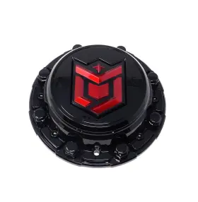 Cap-655bmr-6-db Dropstars / Gloss Black/red Dbomb Logo/ Bolt-on Center Cap