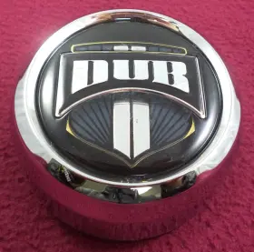 1003-08 Dub Wheels Chrome / Black Custom Wheel Center Cap # 1