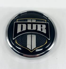 Dub 1003-29 Wheel Center Cap Black Logo Chrome
