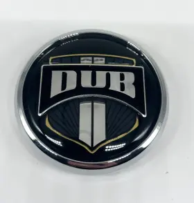 1003-29 Dub Wheel Center Cap Black Logo Chrome