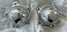 3152-09 Eagle Alloy Wheel Center Caps Polished Aluminum Pair