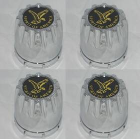 Eagle Alloys 3002-06-sp 4 Spirit Black Chrome 1302 Fits 2.75 Inch 2-3/4 Bore Wheel Center Caps