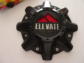 1630l212-bp-elev-db-1630 Elevate Off-road 0ff-road Black Custom Wheel Center Cap #