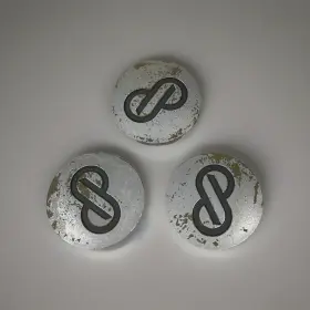 00041-12980 Enkei Silver Wheel Center Cap Snap In 2.125 Inch Diameter P/n