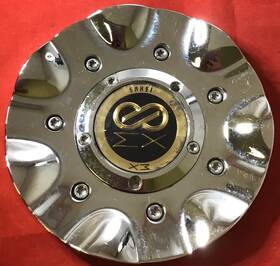 Enkei Adc-12 One Used Wheel Center Chrome Cap Pn C0a80d A267 2 Piece /8897