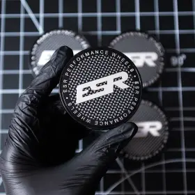 9045k63 Esr Wheels Premium Custom Center Caps - 4pc Set New 9045k63 Esr Wheels Premium Custom Center Caps - 4pc Set New
