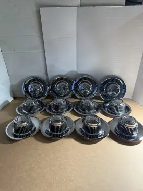 71-1031 Excalibur 12 Chevrolet Derby Center Caps Corvette Rally Wheels Gm Licensed Metal