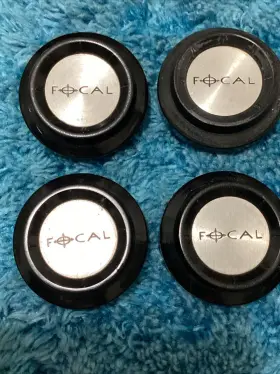 Lg0712-03 Focal Wheels Custom Center Cap Machined Black Finish # C-300b 4pcs