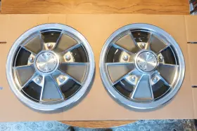 1130-k Ford 2 1966 1967 1968 Mag Style 14 Inch Hubcaps Torino Fairlane Mustang Cougar Comet