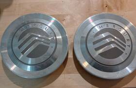 Ford 3w331a0968a Set Of 2 Chrome Ford/mercury Center Caps 3w33-1a096-8a