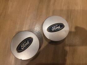 Ford Al84-1a108-ba Logo Oem Center Cap Set Of 2 Dark Gray Finish 21110366