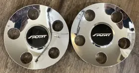 At4j-1a096-aa Ford 2 Edge Sport Chrome Oem Wheel Center Caps Rim Hubcap Cover