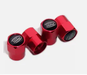 Cm-hex-corvettec6 Ford 4pcs Hex Fit Car Wheels Tire Air Valve Caps Stem Dust Cover Decor Red