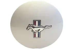 Fizc-1a096-aa Ford Mustang Oem Center Hub Cap Silver Tri-bar Pony Emblem #fizc-1a096-aa